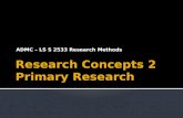 Research concepts (2)   primary research(b)