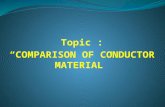 Comparison of conductor material