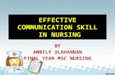 Effective communication skill IN NURSING