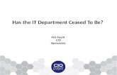 CIO Event - Is the IT department dead?