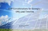 CEIP Considerations for Georgia – ERCs and Timeline