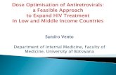 Treatment optimisation. Dose optimisation of antiretrovirals