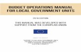 BUDGET operations manual for local government unitS