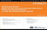Evidence Brief: Role of the Annual Comprehensive Physical ...