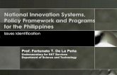 National Innovation Systems, Policy Framework and Programs for ...