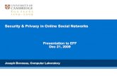 Security & Privacy in Online Social Networks