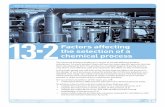 Topic guide 13.2: Factors affecting the selection of a chemical process