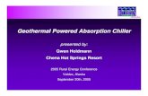 Geothermal Powered Absorption Chiller