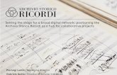 Positioning the Archivio Storico Ricordi as a hub