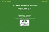 The Fourier Transform in MRI/fMRI