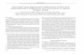 Summary and Agreement Statement of the 2nd International ...