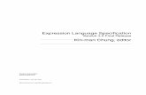 Expression Language Specification Kin-man Chung, editor