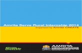 Amrita Serve Rural Internship 2014 Booklet