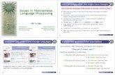 Issues in Vietnamese Language Processing