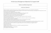 Performance Management Objectives for Support Staff
