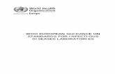 WHO European guidance on standards for infectious diseases ...
