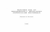 teacher use of indigenously developed curriculum materials