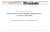 Daily Reports of the Gestapo Headquarters in Vienna 1938-1945