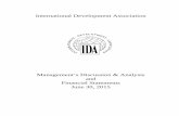 IDA Management Discussion and Analysis