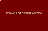 Implicit and explicit learning