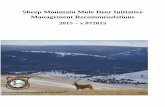 Sheep Mountain Mule Deer Initiative Management Recommendations
