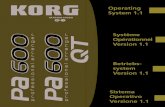 KORG Pa600 1.10 Upgrade Manual (M1)