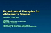Experimental Therapies For Alzheimer's Disease