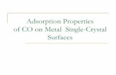 Adsorption Properties of CO on Metal Single-Crystal Surfaces