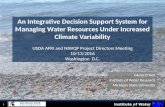 An Integrative Decision Support System for Managing Water Resources under Increased Climate Variability