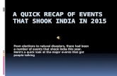 A quick recap of events that shook india in 2015