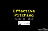 Effective Pitching