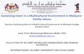 Sustaining Islam in a Multicultural Environment in Malaysia - Family Values