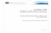 ELPA21 TAM Test Administration Manual
