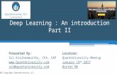 Deep learning Tutorial - Part 2