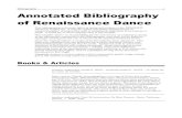 Annotated Bibliography of Renaissance Dance