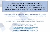 RCWIH BioBank Standard Operating Procedures