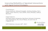 Improving Walkability at Signalized Intersections with Signal Control Strategies