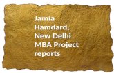 Jamia Hamdard, New Delhi MBA Project reports