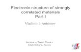 Electronic structure of strongly correlated materials