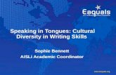 Sophie Bennett Cultural diversity in writing skills