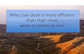 New low dose vs high-dose, Why Low-dose is more efficient than High-dose when it comes to iron supplementation