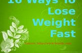 16 Ways To Lose Weight Fast