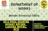2014 FINAL QUARTER BUDGET REVIEW, Morobe Province, Laguna Hotel, NCD