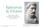 Epicurus & Cicero on Epicureanism