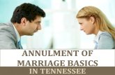 Annulment of Marriage Basics in Tennessee