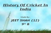 History of cricket in india