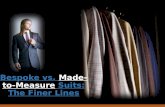 Bespoke vs. made to-measure suits the finer lines