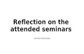 Reflection on seminar attendence