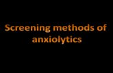 Screening of antianxiety drugs