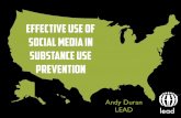 Andy Duran's Keynote on Effective Use of Social Media for Substance Use Prevention for the 2016 Drug Free America Foundation Summit